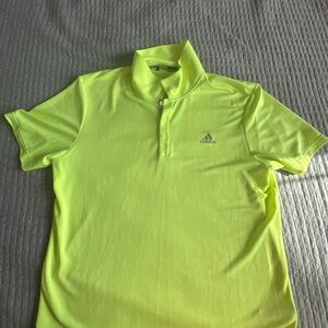 Adidas Men's Bright Yellow Polo Shirt